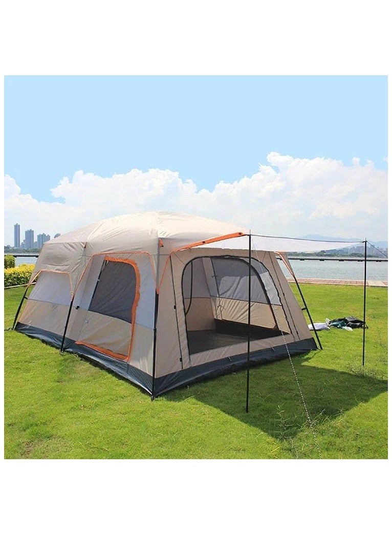 توبيز خيمة التخييم الخارجية الجديدة من 8 إلى 12 شخصا ، وغرفتي نوم وغرفة معيشة ، وكابينة عائلية (كاكي) - Image 2