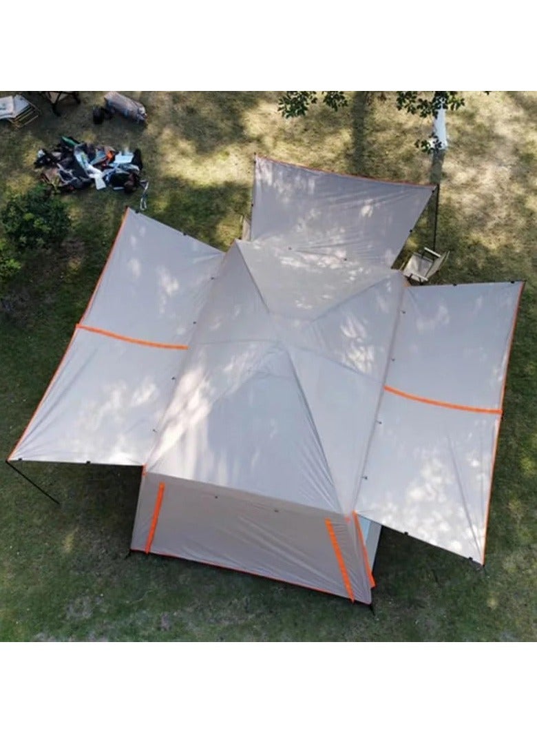 توبيز خيمة التخييم الخارجية الجديدة من 8 إلى 12 شخصا ، وغرفتي نوم وغرفة معيشة ، وكابينة عائلية (كاكي) - Image 4