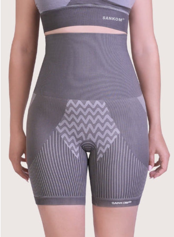 SANKOM Patent Premium Shaper for Women | High Waist Tummy Control with Compression for Each Muscle | Improves Posture and Helps Reduce Lower Back Pain | Butt Lift and Hourglass Figure Effect | Soft Breathable Fabric with Anti-Slip Silicone - Image 1