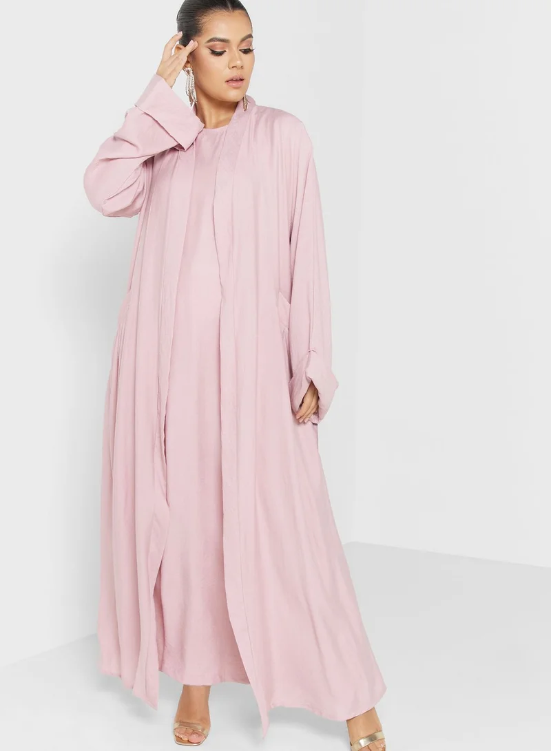 hayas closet Pocket Detail Abaya