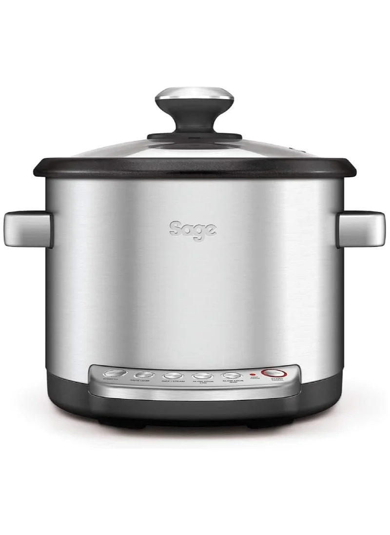سيج The Risotto Plus - Multi Cooker with Stir Free Risotto, Brushed Stainless Steel - UAE Version, 2 Year Manufacturer Warranty