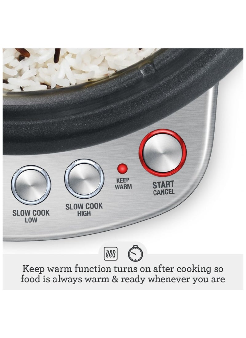 Sage The Risotto Plus - Multi Cooker with Stir Free Risotto, Brushed Stainless Steel - UAE Version, 2 Year Manufacturer Warranty  - Image 4