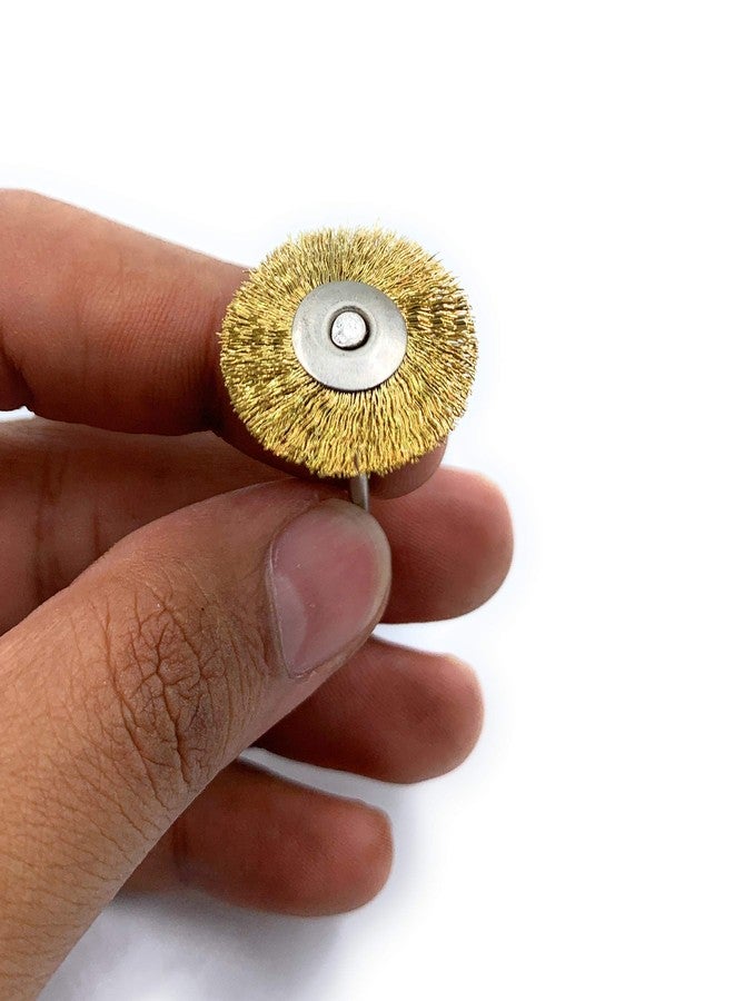 Aone Brass Wire Wheel End Brush 5pcs for Finishing, Deburring, Rust Removal & Cleaning for Dremel Rotary Tool,Micro Hand Motor,Polishing Motor for Jewellery Making, Watchmaking, Model Making - Image 3
