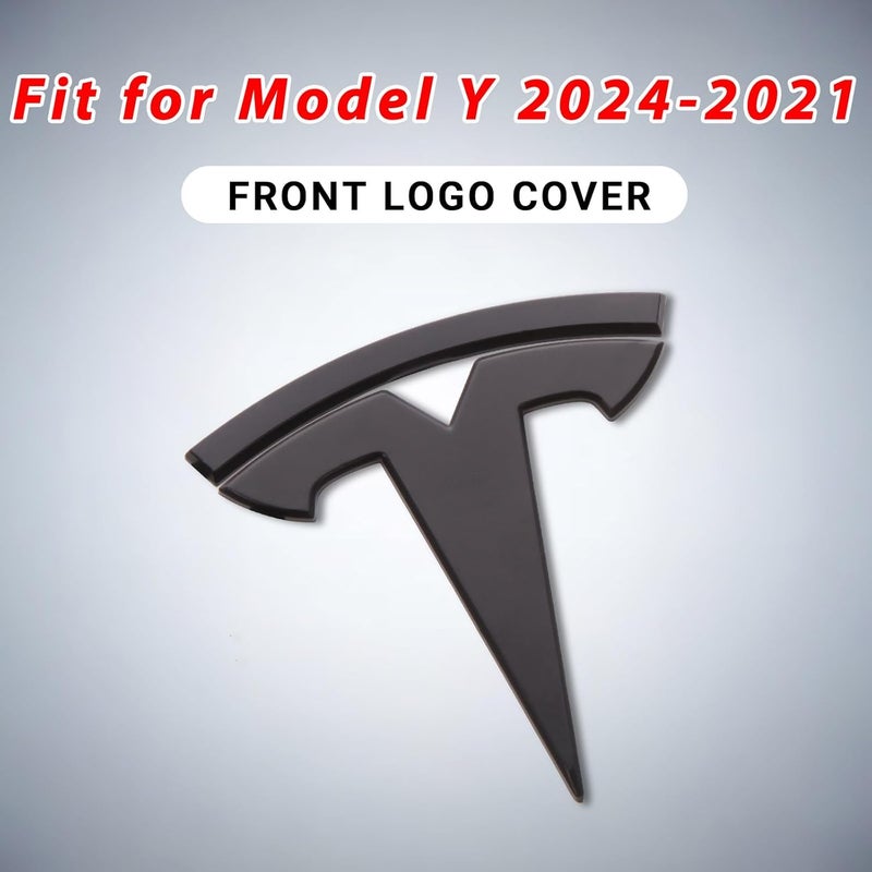 Nanaholy ملصق شعار Nanaholy لطراز Tesla Model Y، مجموعة من قطعتين 2024 2023 2022 2021 2020، غير مخصص لـ Model Y Juniper استخدام واسع - Image 2