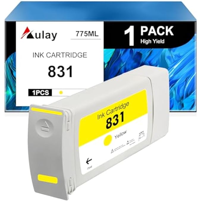 831 YELLOW INK CARTRIDGES REPLACEMENT FOR 831 INK CARTRIDGES HIGH PERFORMANCE WORK FOR LATEX 310 54IN. 330 64IN. 360 64IN. 370 64IN. 570 64IN. PRINTERSYELLOW - Image 1