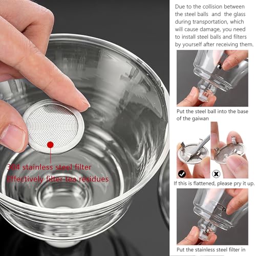 CUNHUY Lazy Kungfu Drip TeaPot, Heat Resistant Tea Set, Semi-Automatic Glass Teapot Suit for Magnetic Water Flow Wooden Glass Teapot Set - Image 5