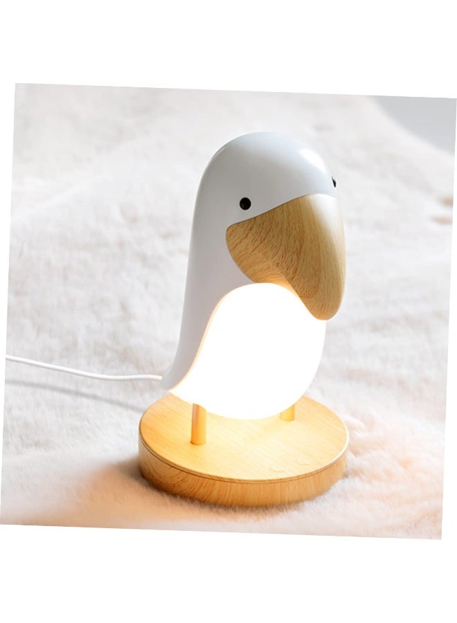Wooden Bird Night Light Speaker Dimmable Table Lamp Speaker for Bedroom and Living USB Rechargeable Creative All Ages - Image 4