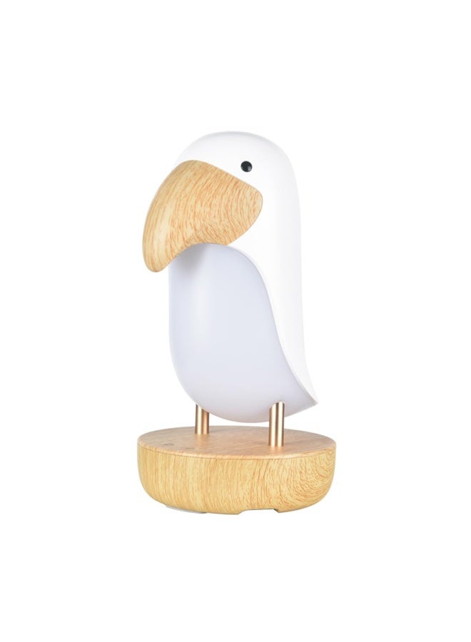 Wooden Bird Night Light Speaker Dimmable Table Lamp Speaker for Bedroom and Living USB Rechargeable Creative All Ages - Image 1