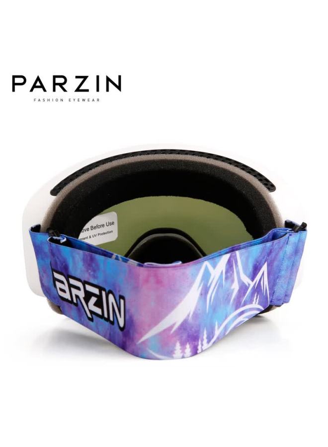 Parzin Double-layer Anti-fog Ski Goggles Uni Hd Wide View Outdoor Uv Protection Eyewear Skg06 - Image 4