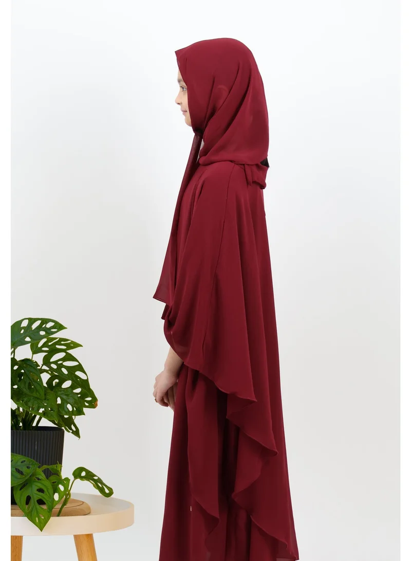 جميلة طقم عباية مريم ٢ في ١ - شيفون طبقات مع فستان متصل