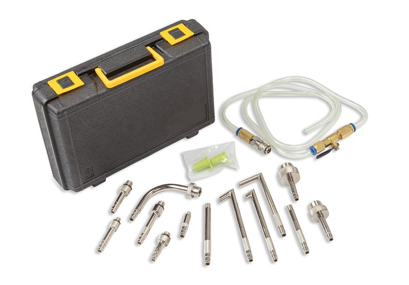 Mityvac MVA7216A ATF Refill Accessory and Adapter Kit Converts MV7201 Fluid Extractor Integrated Brass Ball Valve QuickChange Coupler Includes 13 Foreign and Domestic Transmission Adapters