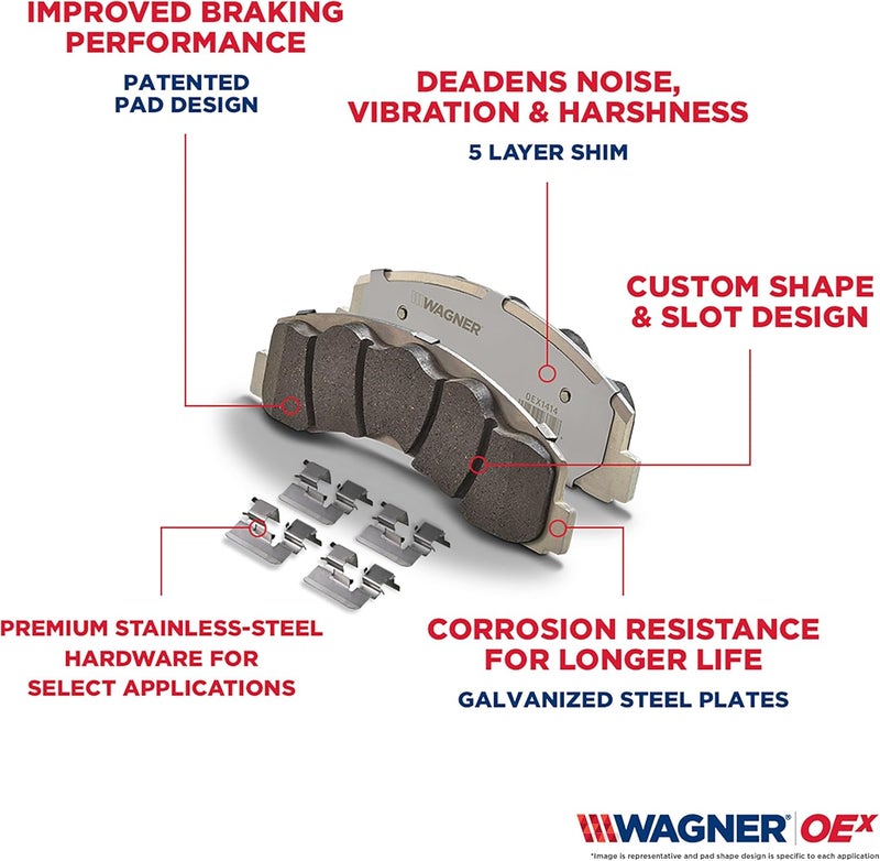 Wagner OEX1602 Disc Pad Set for Trucks, SUVs, and CUVs - Image 5