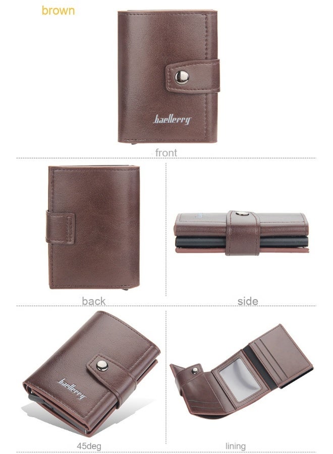 baellerry Men's Card Bag Anti-degaussing Aluminum Box Advanced Sense Multi-function Card Clip Multi-card Card Sleeve  - Image 3