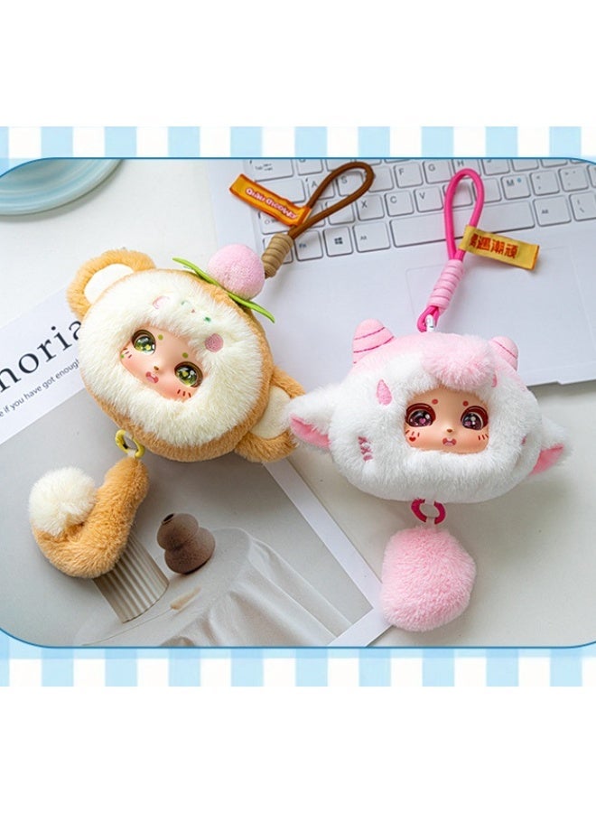 general Bag Pendant, Series Vinyl Plush Toy, Soft Hair, Setachable Tail and Hanging Rope — Monkey - Image 4