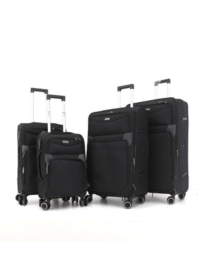 MELIFE 4 Piece Soft Luggage Set | 20", 24", 28", 32" | Lightweight Travel Trolley Bags | 360° Spinner Wheels - Image 1