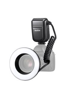 Godox MF-R76 Universal Macro Ring Flash Light GN14 10 Levels Adjustable Brightness with 8pcs Adapter Ring Large Capacity Battery Replacement