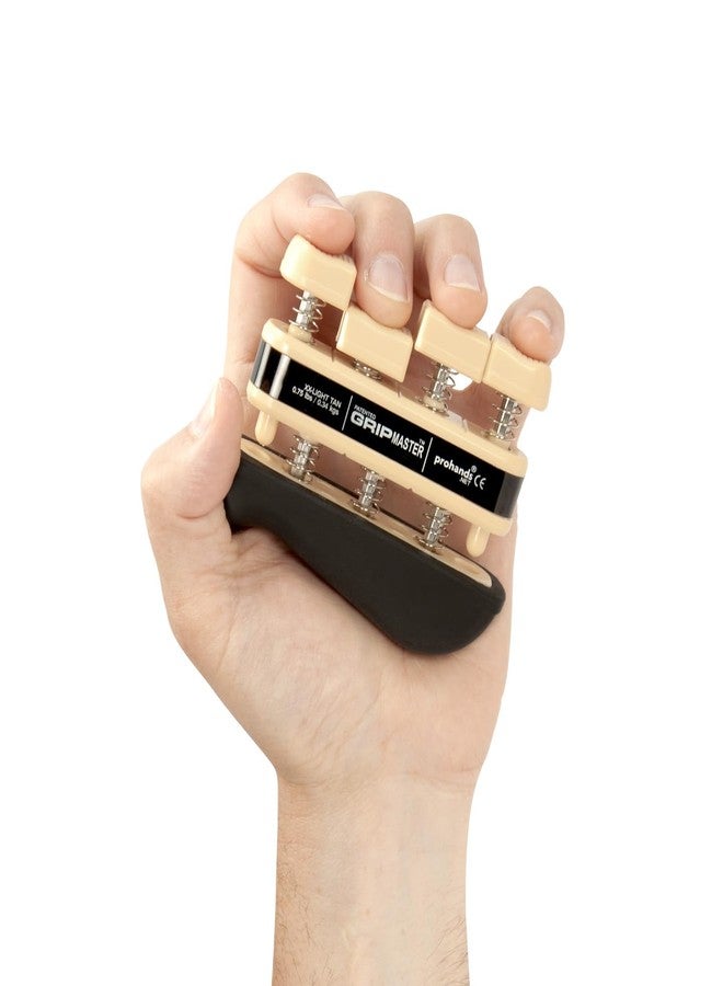 Prohands Gripmaster Rehab Hand Exerciser, Finger Exerciser (Hand Grip Strengthener), Spring-Loaded, Finger-Piston System, Added Palm Cushion, (0.75 lb XX-Light Tension, Tan-Gripmaster Rehab) - Image 3