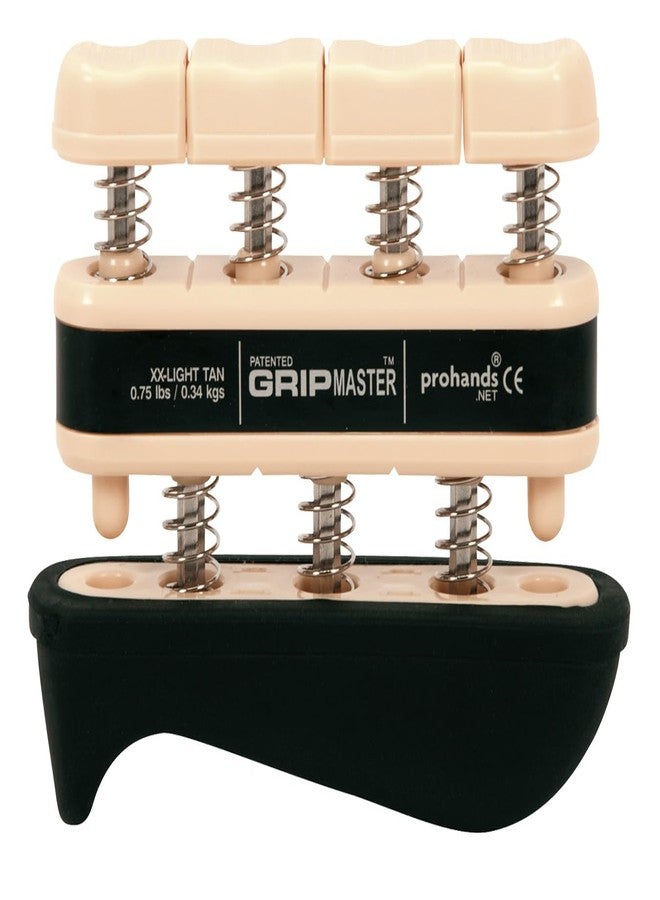 Prohands Gripmaster Rehab Hand Exerciser, Finger Exerciser (Hand Grip Strengthener), Spring-Loaded, Finger-Piston System, Added Palm Cushion, (0.75 lb XX-Light Tension, Tan-Gripmaster Rehab) - Image 1