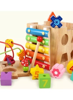 Wooden activity cube with shape sorter bead maze xylophone and clock for toddlers - pzsku/ZD4AC16825307B634A649Z/45/_/1657113817/b7e3d06b-4f8e-45e5-b8f4-43f827c53557