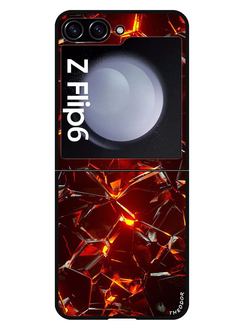 Theodor Protective Case Anti Scratch Shock Proof Bumper Cover For Samsung Galaxy Z Flip 6 Abstract 7 - Image 1
