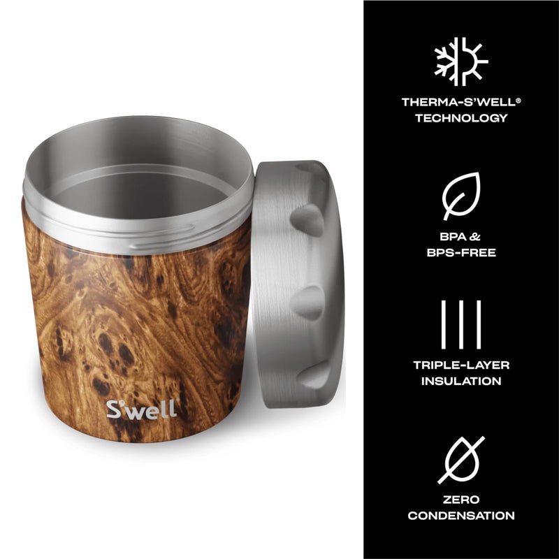 S'well S'well Stainless Steel Ice Cream Chiller  16oz  Teakwood  Triple Layered Vacuum Insulated Container Keeps Ice Cream Frozen For Up To Four Hours  BPA Free  - Image 3
