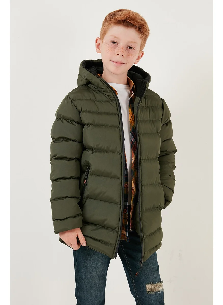 Lela Zippered Pocket Hooded Puffer Coat Boys' Coat 6492324