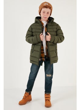 Lela Zippered Pocket Hooded Puffer Coat Boys' Coat 6492324  - Image 4