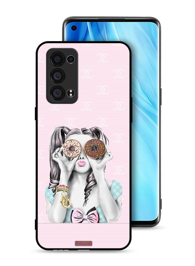 Tolwak Oppo Reno6 Pro Plus 5G Protective Case Cover Holding Two Donuts  - Image 1