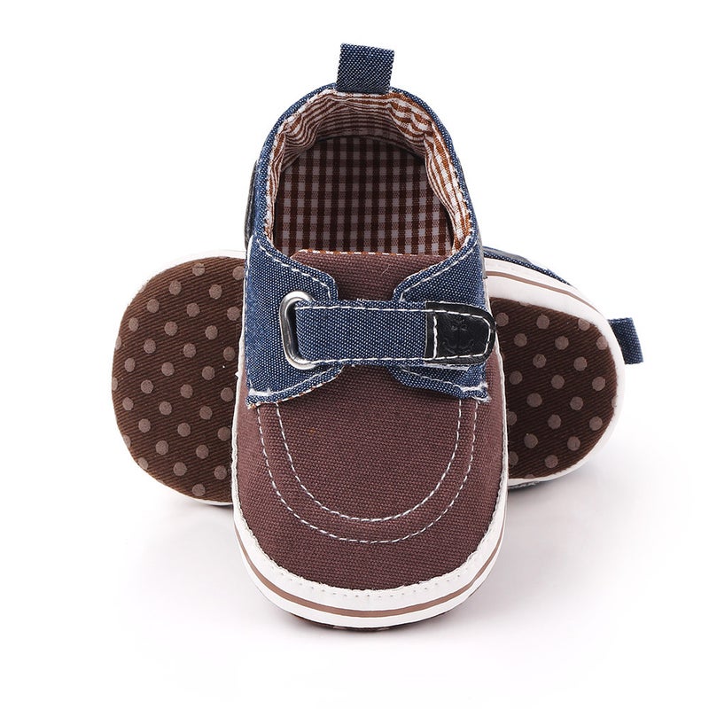 New 0-12 Months Baby Shoes Cloth Bottom Denim Velcro Color Matching Baby Toddler Shoes 2462 - Image 5