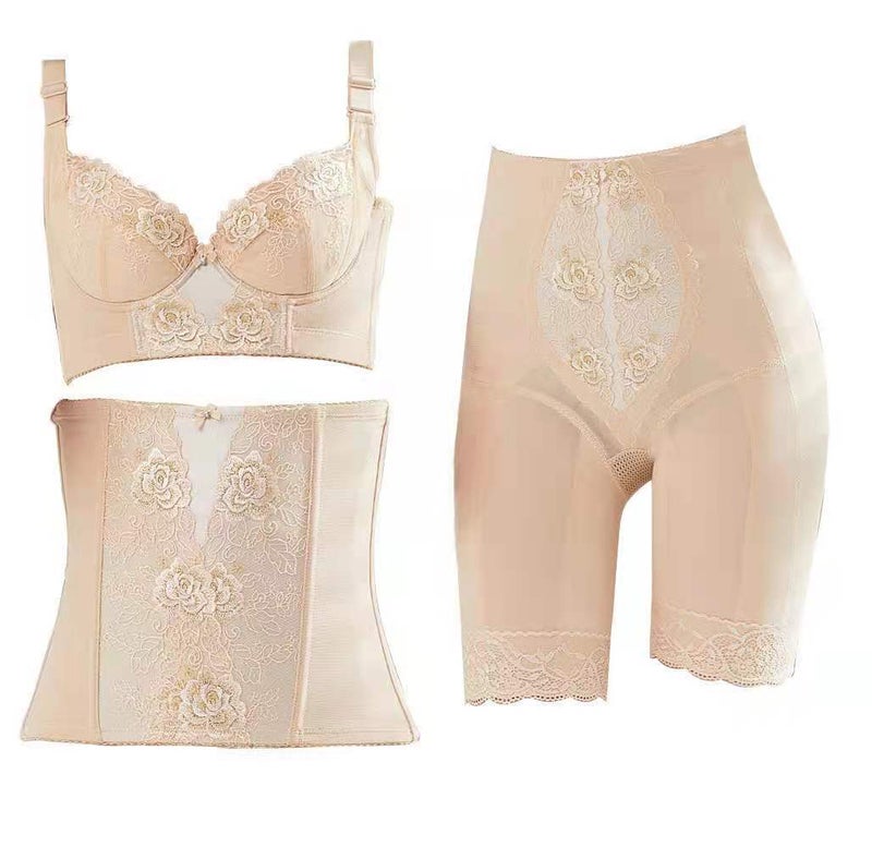 New Beauty Salon Body Shaping Underwear Silver Fiber Body Manager Three-Piece Set Body Adjustment Body Shaping Underwear Corset - Image 1