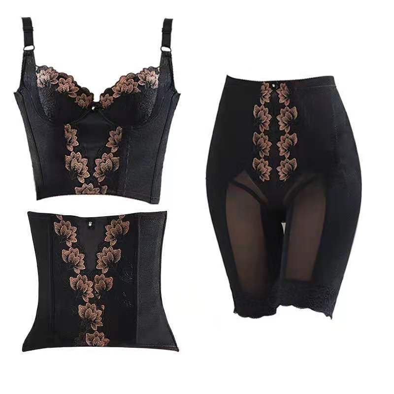 New Beauty Salon Body Shaping Underwear Silver Fiber Body Manager Three-Piece Set Body Adjustment Body Shaping Underwear Corset - Image 4