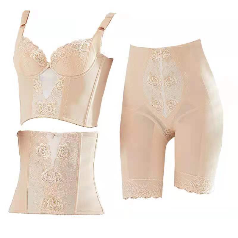 New Beauty Salon Body Shaping Underwear Silver Fiber Body Manager Three-Piece Set Body Adjustment Body Shaping Underwear Corset - Image 2