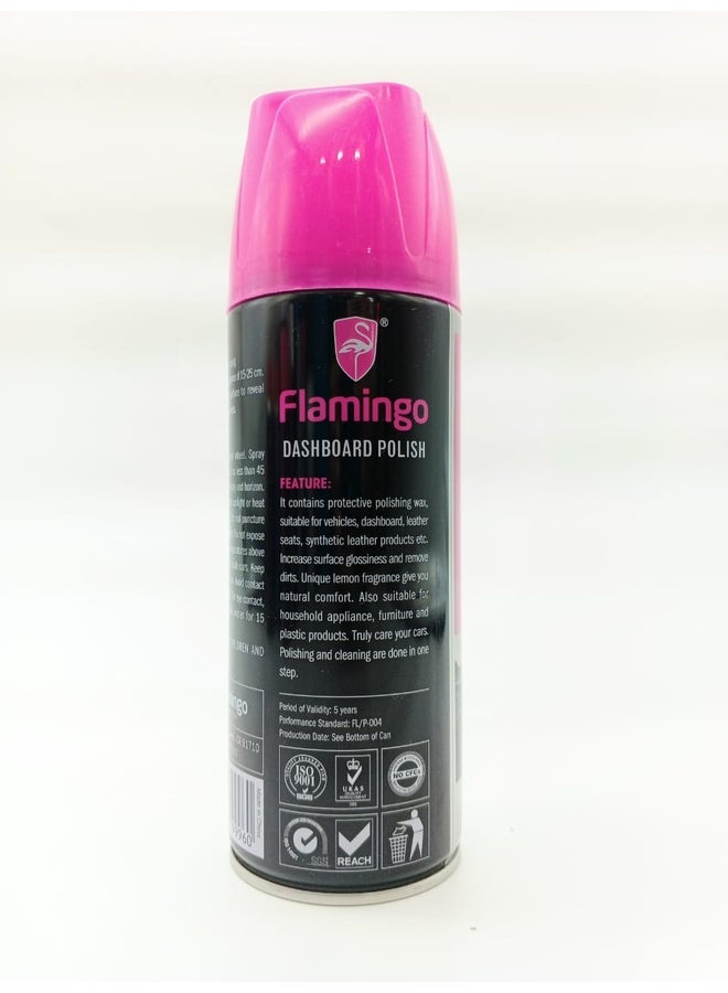 Genaric Flamingo Dashboard Polish: Lemon Scent, Wet Look Shine - Image 2