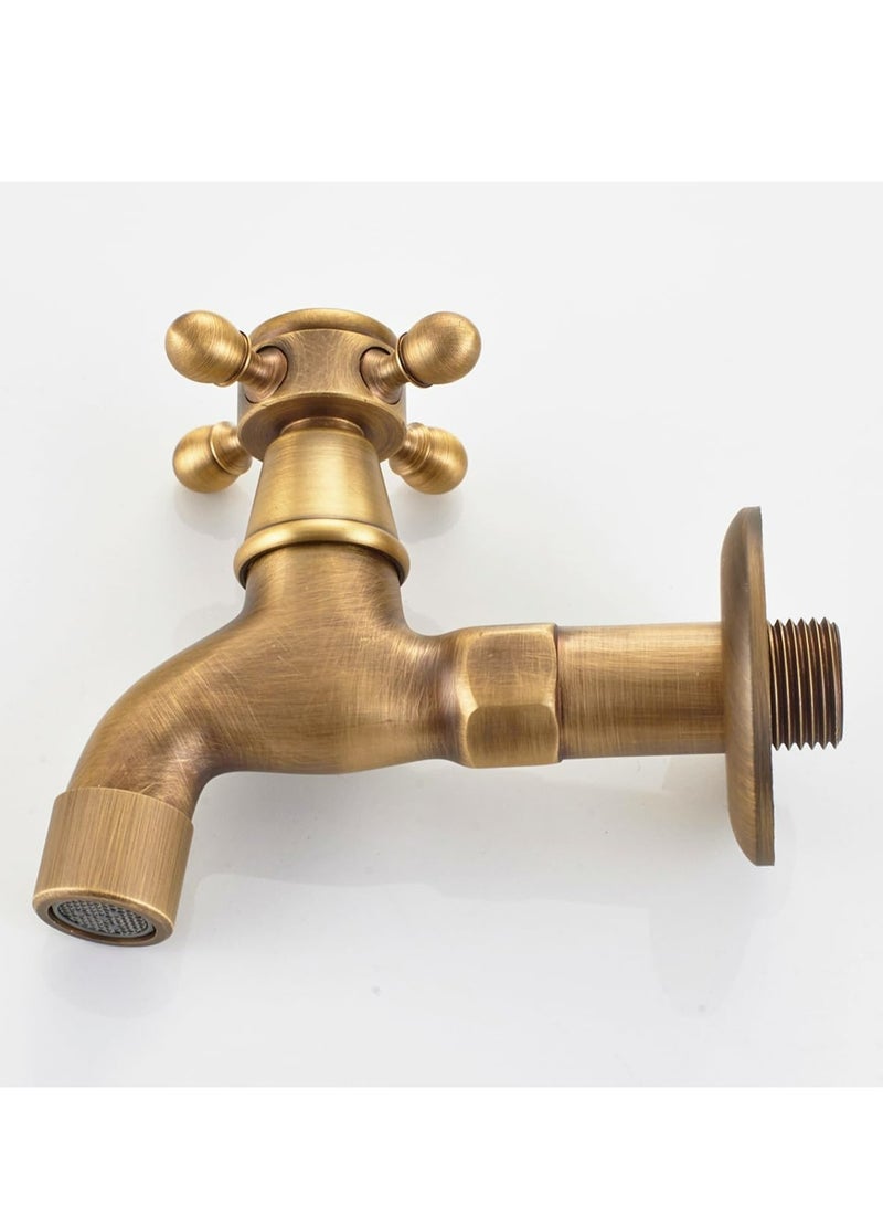 Oasisgalore Brass Bathroom Kitchen Faucet Water Tap Sink Faucet，Kitchen Water Tap Mop Pool Small Faucet - Image 2