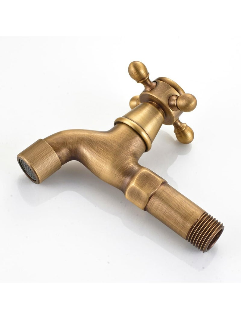 Oasisgalore Brass Bathroom Kitchen Faucet Water Tap Sink Faucet，Kitchen Water Tap Mop Pool Small Faucet - Image 5