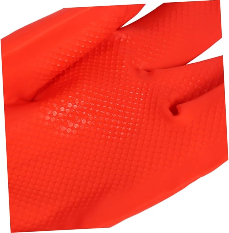 Valiclud Long Rubber Washing Gloves Flexible Cuff Skid Design Water Blocking - Image 5
