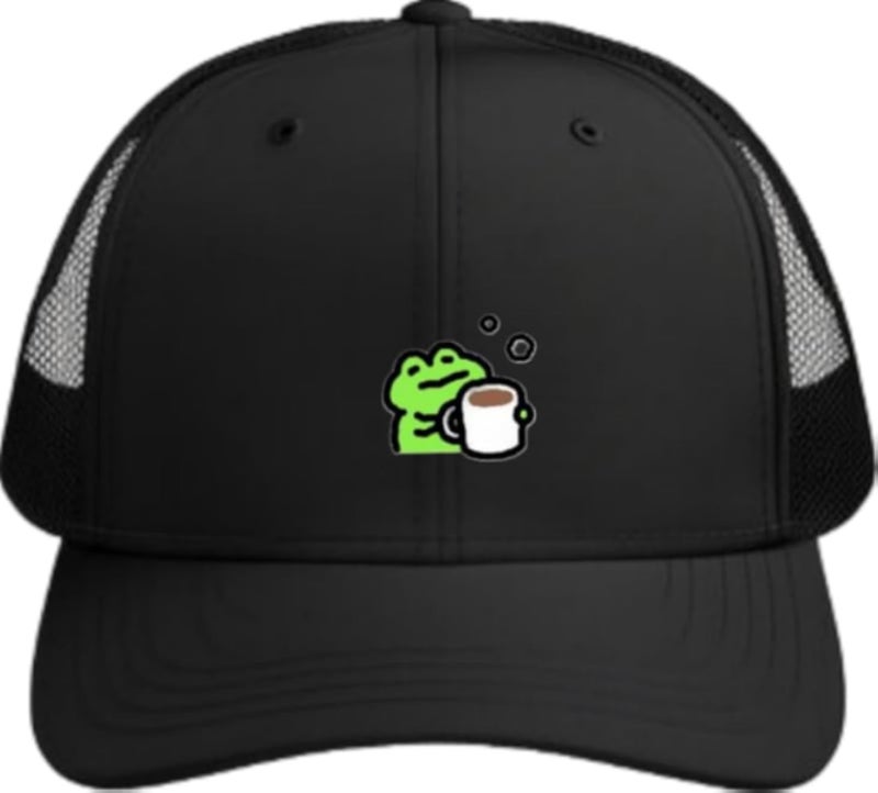 Frog Plain unisex baseball cap Black 6