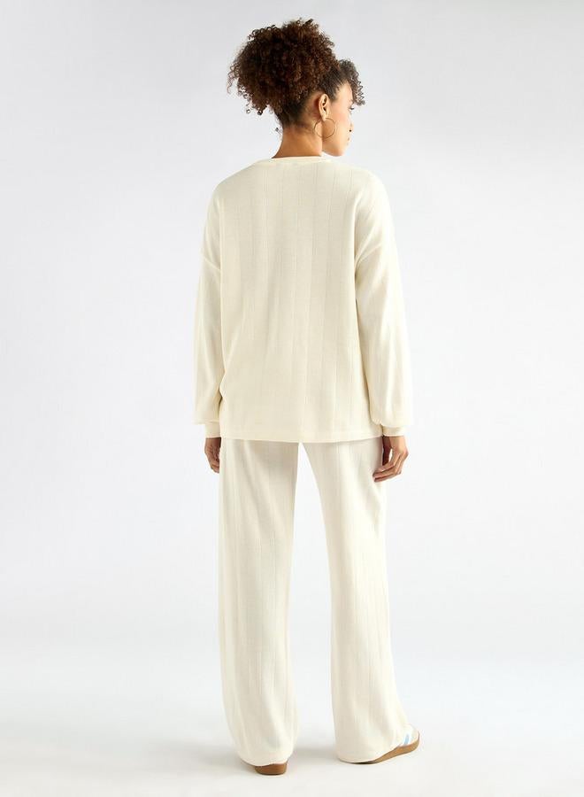 سبلاش فيڤ يشبه الصندوق بأكمام كاملة وبنطال مريح - Image 3