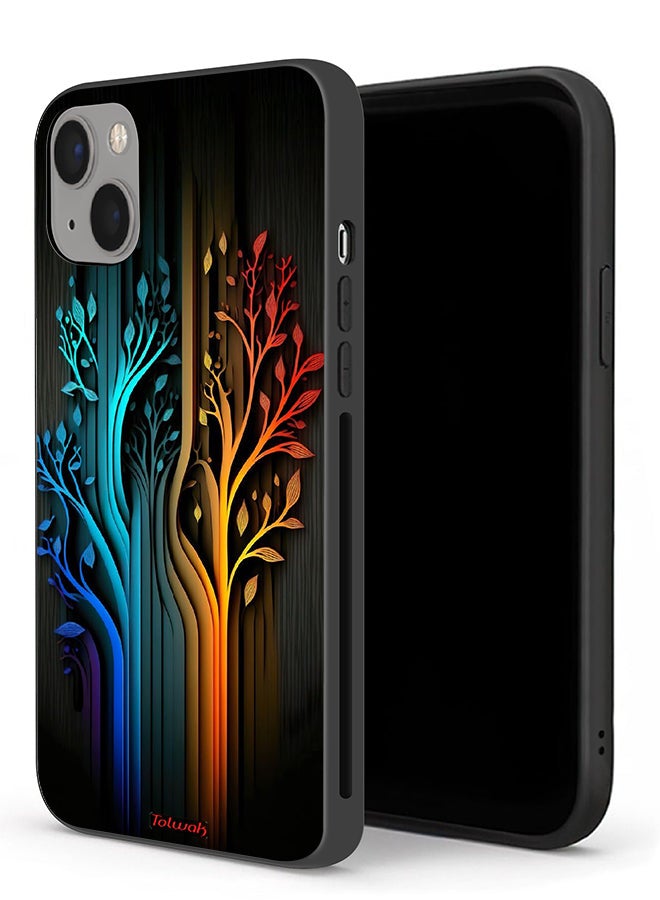Tolwak Apple iPhone 13 mini Protective Case Tree Leaves Art - Image 1