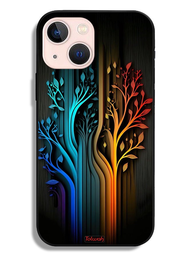 Tolwak Apple iPhone 13 mini Protective Case Tree Leaves Art - Image 2