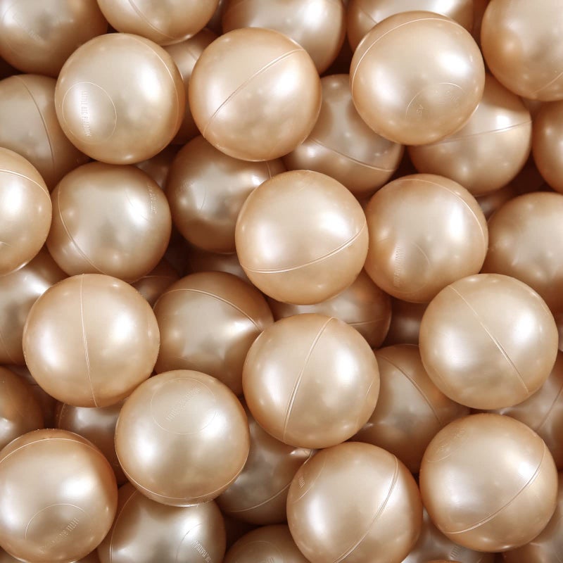 Heopeis Ball Pit Balls - 2.7inch Plastic Ball Play Balls BPA Free Phthalate Free Non-Toxic Play Balls for Children Ball Pit Party Brithday Ball Pool Tent. (Pearl Gold) - Image 1
