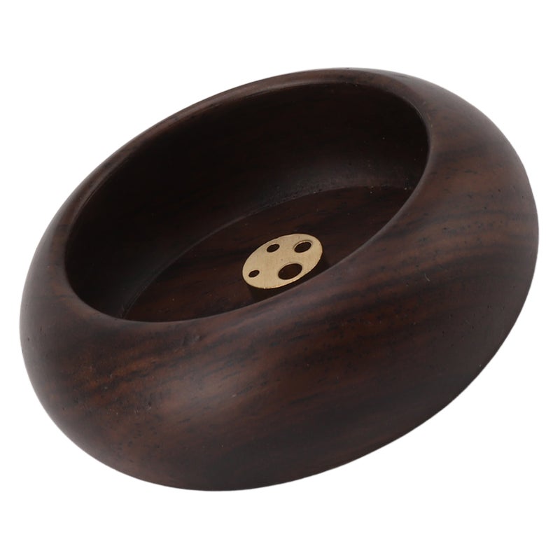 Incense Holder for Sticks Wooden Copper Small Round Incense Aromatherapy Plate for Tea Ceremony Home Decor A - Image 2