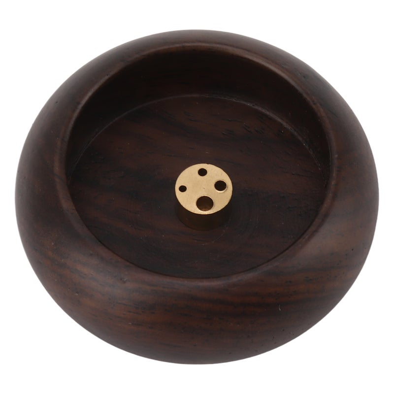 Incense Holder for Sticks Wooden Copper Small Round Incense Aromatherapy Plate for Tea Ceremony Home Decor A - Image 5