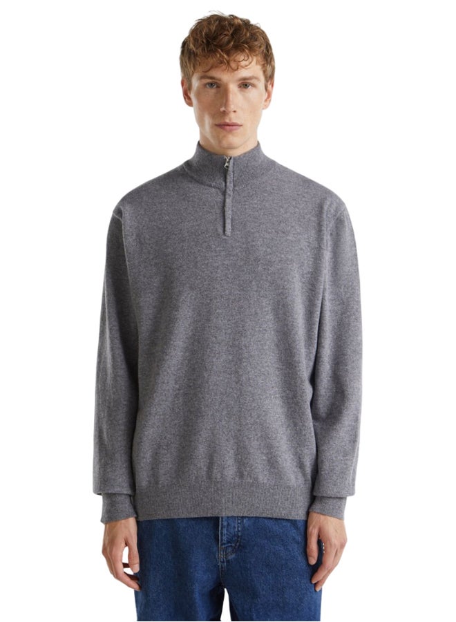 Benetton zip-up sweater  - Image 1