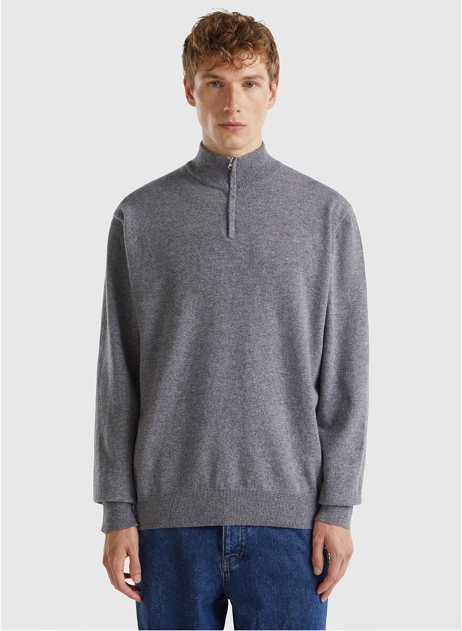 Benetton zip-up sweater  - Image 2