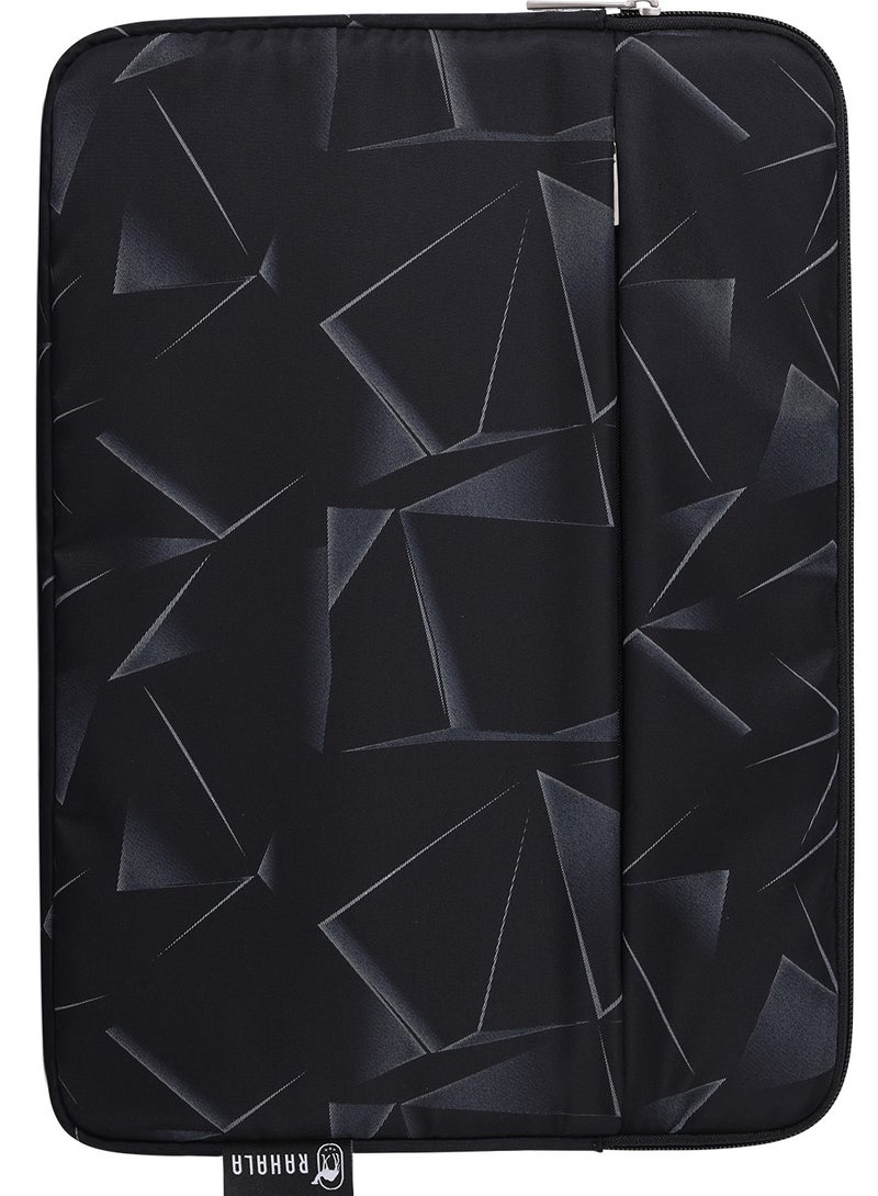 RAHALA Sleeve - RS-010 Elevate your laptop protection with the sleek and modern Rahala RS-010 Laptop Sleeve. Designed for the contemporary professional and student, this sleeve combines superior protection with a distinctive, geometric style. The subtle yet striking black-on-black geometric pattern adds a sophisticated edge to your daily carry. - Image 1