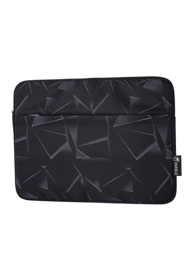 RAHALA Sleeve - RS-010 Elevate your laptop protection with the sleek and modern Rahala RS-010 Laptop Sleeve. Designed for the contemporary professional and student, this sleeve combines superior protection with a distinctive, geometric style. The subtle yet striking black-on-black geometric pattern adds a sophisticated edge to your daily carry. - Image 4