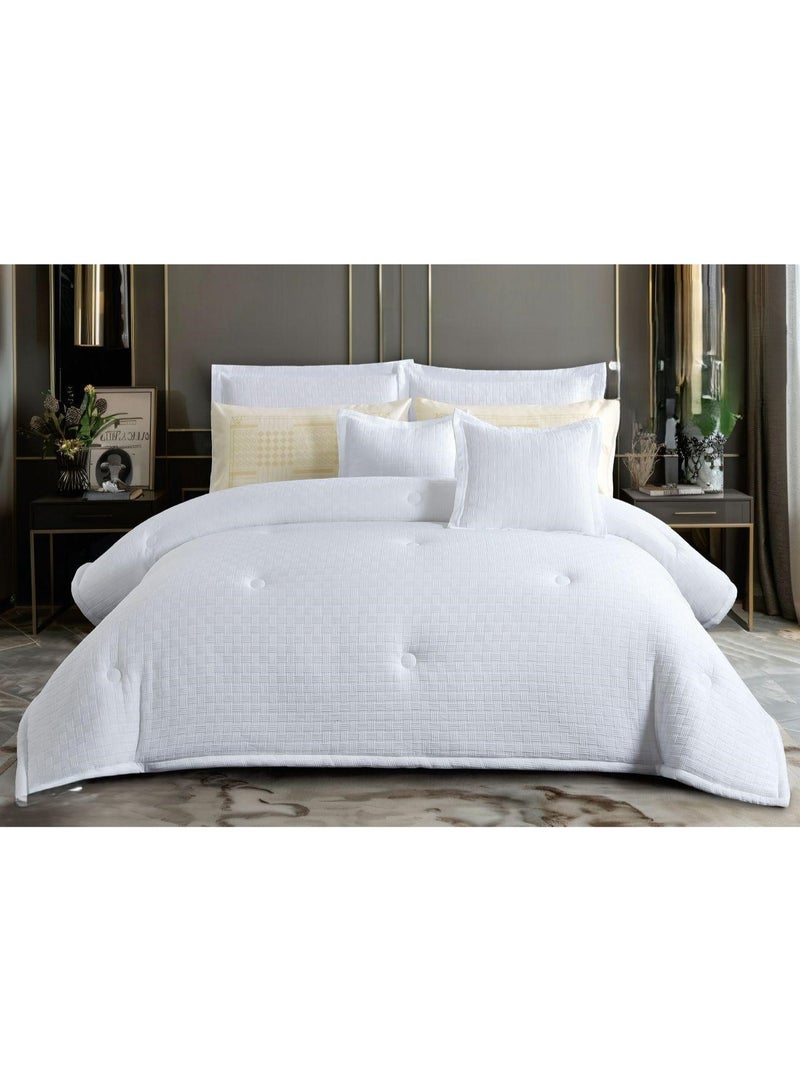 MARK Microfiber Embossed Design Single Bed Quilt Set 170*220cm - Image 1