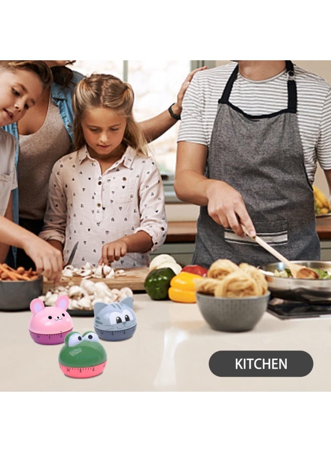 HZYH Cute Kitchen Timer,Mechanical Timer for Kids, 60 Minutes Manual Cooking Timer,Wind Up Countdown Timer,Cute Timer for Cooking Reading Sports Study Time Management and Desktop Decor (Rabbit) - Image 3