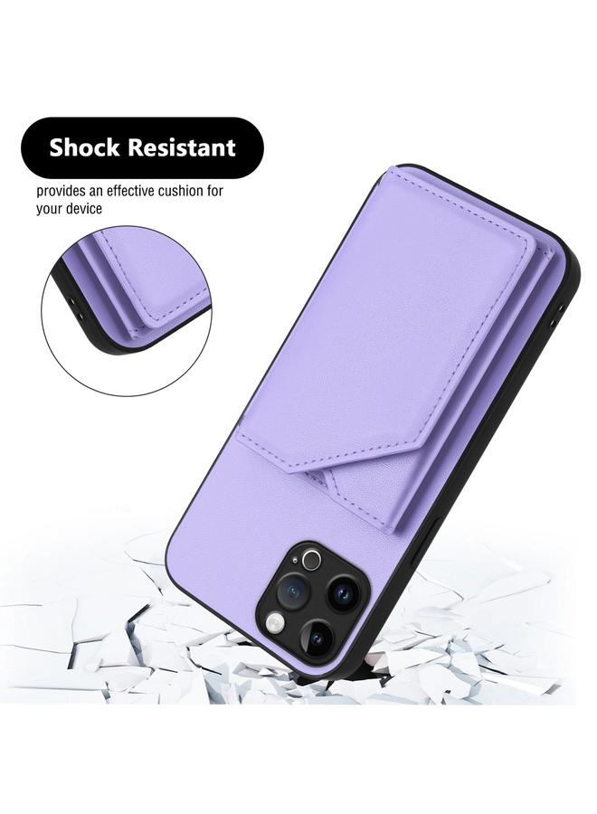 Zaboon Case For iPhone 12 Pro Skin Feel Four Card Slots Phone Case with Wrist Strap - Image 3